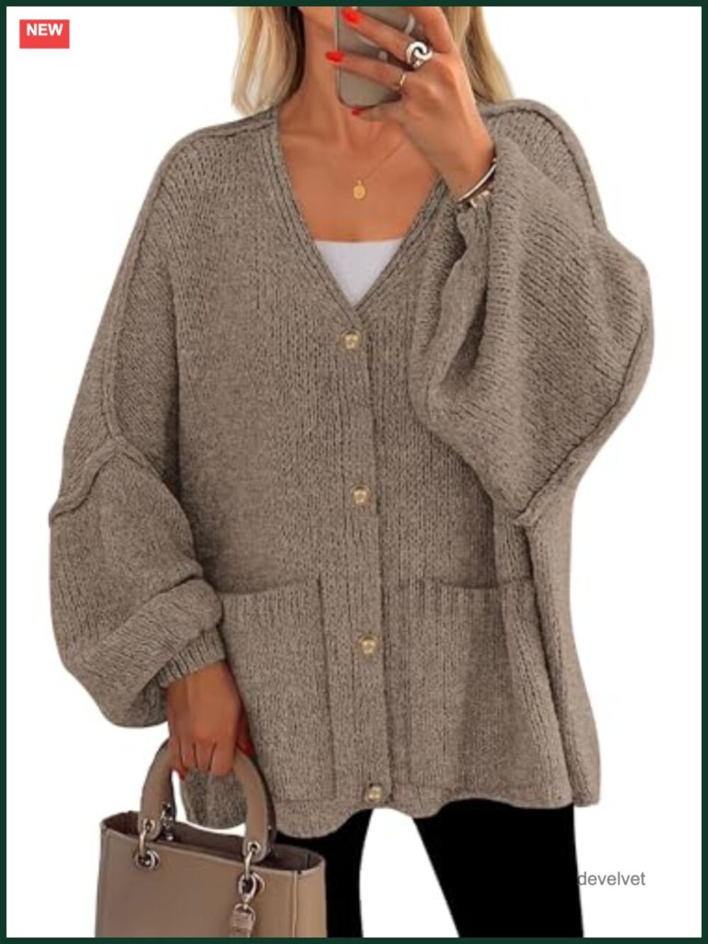 PRETTYGARDEN Oversized Chunky Cardigan Sweater Women